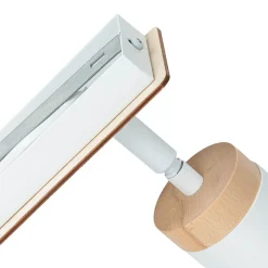 Lampen Aus Aller Welt|Küchenlampen*Emibig Langer Strahler Wohnzimmer L:72cm Weiß mit Holz GU10