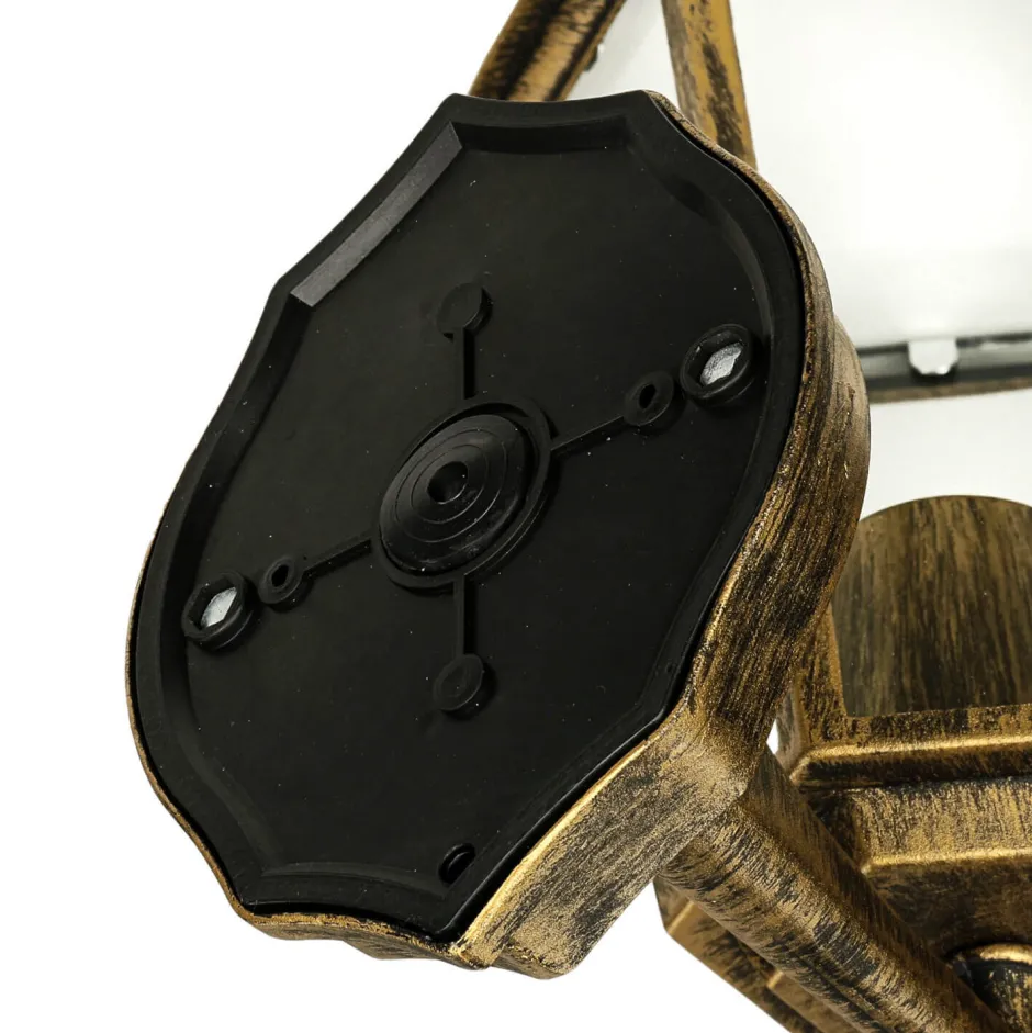 Rustikale Lampen|Rustikale Außenleuchten*Easylight Laterne Außenleuchte E27 rustikal Gold Antik PARIS