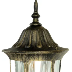 Rustikale Lampen|Rustikale Außenleuchten*Easylight Laterne Wandleuchte Außen Gold Antik E27 IP44 MILANO