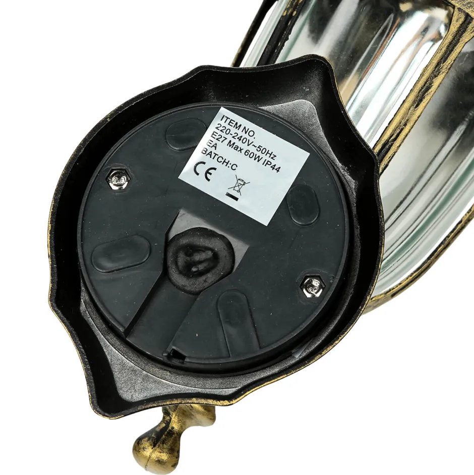 Rustikale Lampen|Rustikale Außenleuchten*Easylight Laterne Wandleuchte Außen Gold Antik E27 IP44 MILANO