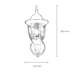 Rustikale Lampen|Rustikale Außenleuchten*Easylight Laterne Wandleuchte Außen Gold Antik E27 IP44 MILANO