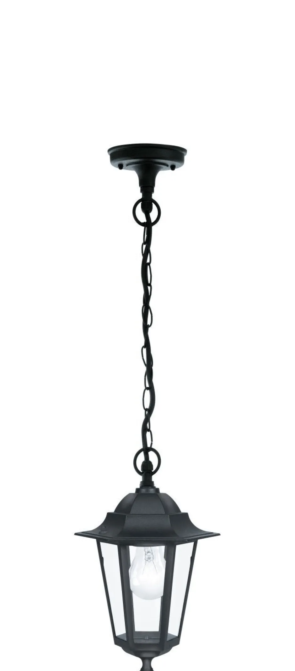 Rustikale Lampen|Maritime Lampen*Eglo Laternen Hängeaußenleuchte LATERNA 4 in schwarz