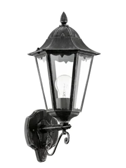 Eglo Laternen Wandaußenleuchte Navedo Silber-Patina< Außenwandleuchten|Rustikale Lampen