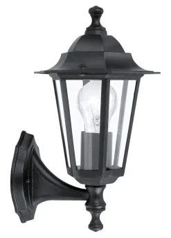 Eglo Laternen Wandleuchte für Außen LATERNA 4 in schwarz< Außenwandleuchten|Rustikale Lampen