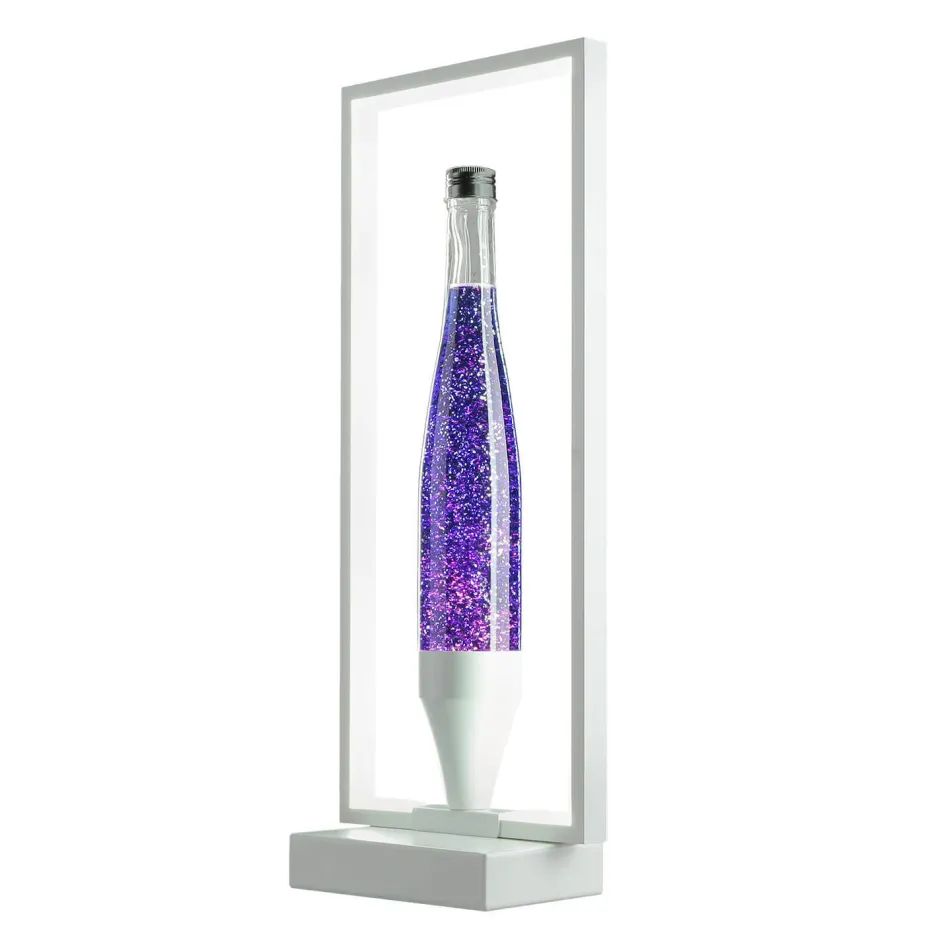 Easylight Lavalampe Glitter Lila Weiß LED Rahmen dekorativ OLI< Lavalampen