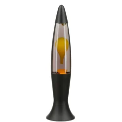 Lavalampen*Easylight Lavalampe Schwarz Grau Gelb Retro 40 cm hoch dekorativ ROXY
