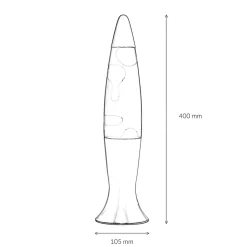 Lavalampen*Easylight Lavalampe Schwarz Grau Gelb Retro 40 cm hoch dekorativ ROXY