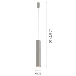 Hängelampen|Led Lampen*Just Light LED Akku Hängelampe Greige Metall Touch Dimmen 3000 K