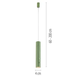 Just Light LED Akku Pendelleuchte Grün Metall Touch Dimmen 3000 K< Hängelampen|Led Lampen