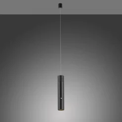 Wohnzimmerlampen|Schlafzimmer Lampen*Just Light LED Akku Pendelleuchte Schwarz Metall Touch Dimmen 3 W