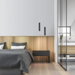 Wohnzimmerlampen|Schlafzimmer Lampen*Just Light LED Akku Pendelleuchte Schwarz Metall Touch Dimmen 3 W