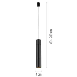 Wohnzimmerlampen|Schlafzimmer Lampen*Just Light LED Akku Pendelleuchte Schwarz Metall Touch Dimmen 3 W