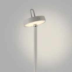 Just Light LED Akku Stehlampe Greige Dimmer Touch IP44 125,2 cm< Led Lampen|Metall Lampen