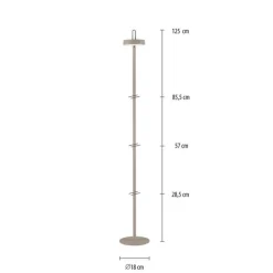 Just Light LED Akku Stehlampe Greige Dimmer Touch IP44 125,2 cm< Led Lampen|Metall Lampen