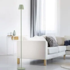 Stehlampen|Led Lampen*Just Light LED Akku Stehlampe Grün IP54 125 cm Touch Dimmen 3000 K