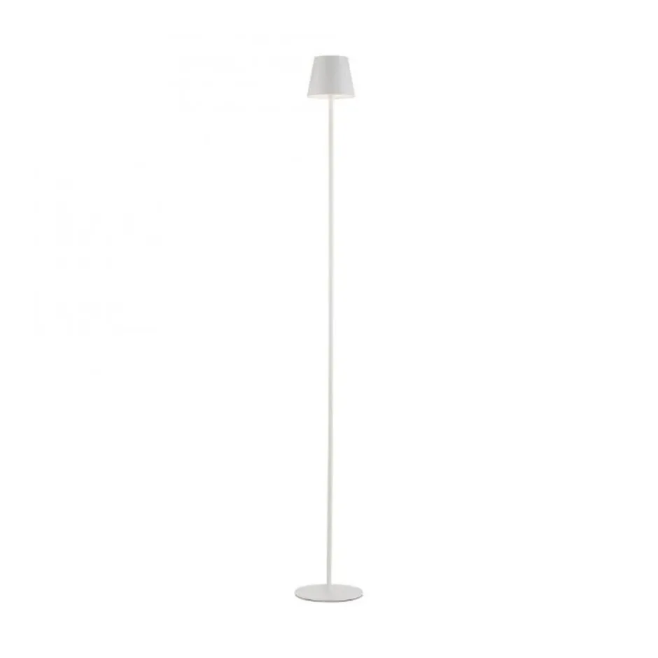 Led Lampen|Stehlampen*Just Light LED Akku Stehlampe Weiß IP54 125 cm Touch Dimmen 3000 K