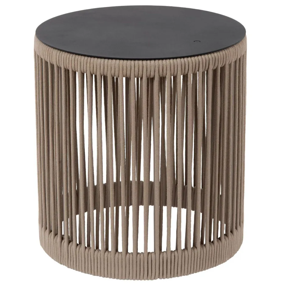 Wegeleuchten|Led Außenleuchten* LED Akku Stehleuchte Taupe 3000 K IP44 Hocker Tisch