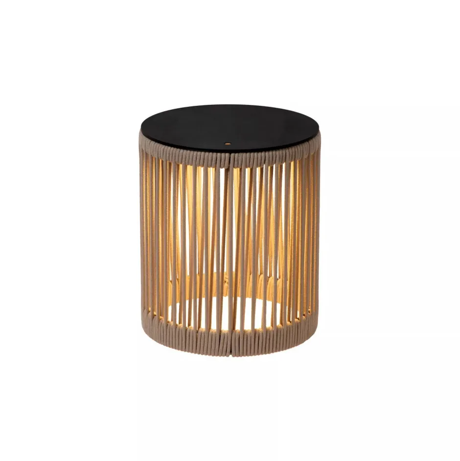 Wegeleuchten|Led Außenleuchten* LED Akku Stehleuchte Taupe 3000 K IP44 Hocker Tisch