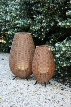 Led Außenleuchten|Moderne Außenleuchten* LED Akku Tischlampe dimmbar Natur IP44 36 cm 3000 K