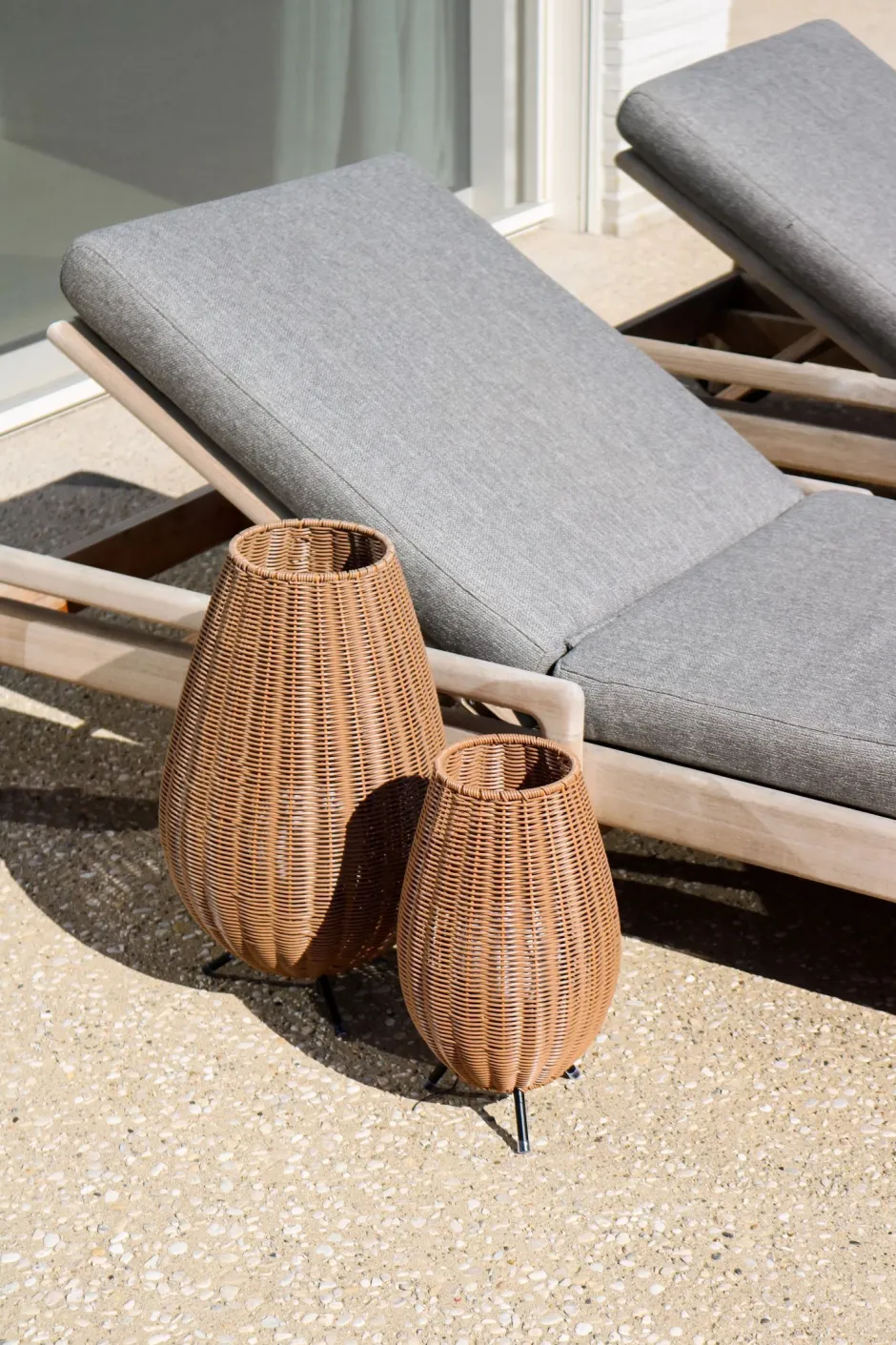 Led Außenleuchten|Moderne Außenleuchten* LED Akku Tischlampe dimmbar Natur IP44 50 cm 3000 K