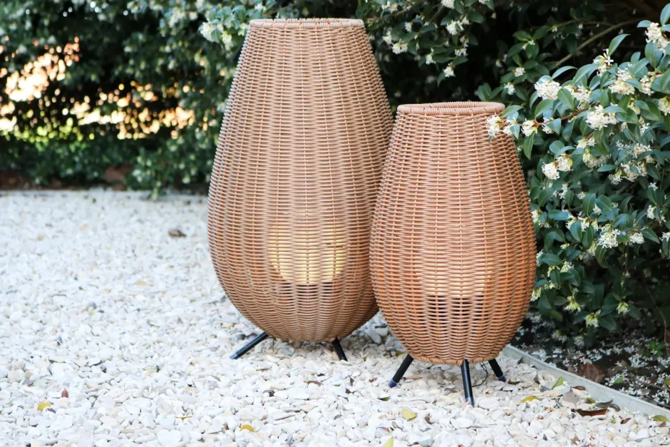 Led Außenleuchten|Moderne Außenleuchten* LED Akku Tischlampe dimmbar Natur IP44 50 cm 3000 K