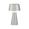 Led Lampen|Schlafzimmer Lampen*Just Light LED Akku Tischlampe dimmbar Touch IP54 28,9 cm Silber