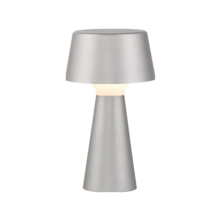 Led Lampen|Schlafzimmer Lampen*Just Light LED Akku Tischlampe dimmbar Touch IP54 28,9 cm Silber