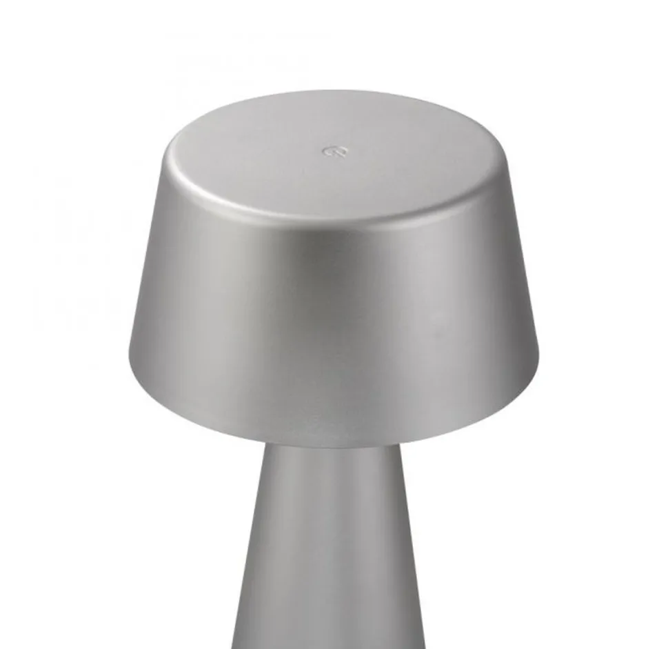 Led Lampen|Schlafzimmer Lampen*Just Light LED Akku Tischlampe dimmbar Touch IP54 28,9 cm Silber