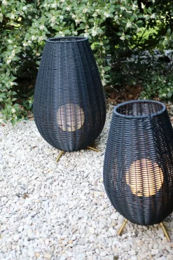 LED Akku Tischlampe dimmbar Schwarz IP44 50 cm 3000 K< Led Außenleuchten|Moderne Außenleuchten