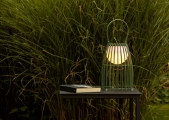 Led Außenleuchten|Moderne Außenleuchten* LED Akku Tischlampe dimmbar Grün IP44 40 cm Terrasse