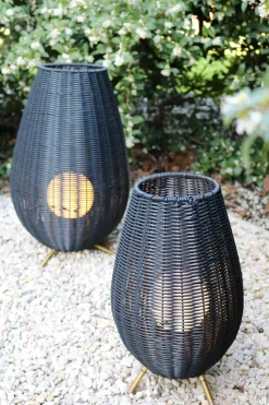 LED Akku Tischlampe dimmbar Schwarz IP44 36 cm Terrasse< Led Außenleuchten|Moderne Außenleuchten