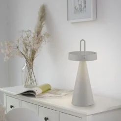 Just Light LED Akku Tischlampe Dimmer Touch IP44 28,9 cm Weiß< Led Lampen|Schlafzimmer Lampen