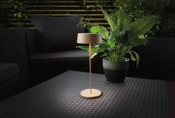 Metall Lampen|Moderne Außenleuchten*Eco-Light LED Akku Tischlampe Gold Touch Dimmer USB IP54 3000 K