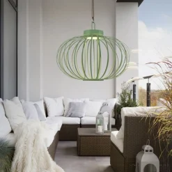 Schlafzimmer Lampen|Metall Lampen*Just Light LED Akku Tischlampe IP44 Grün dimmbar Touch 2 W 37 cm