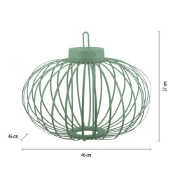 Schlafzimmer Lampen|Metall Lampen*Just Light LED Akku Tischlampe IP44 Grün dimmbar Touch 2 W 37 cm