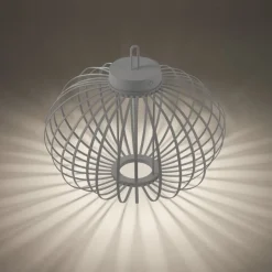 Just Light LED Akku Tischlampe IP44 Greige dimmbar Touch 2 W 37 cm< Schlafzimmer Lampen|Metall Lampen