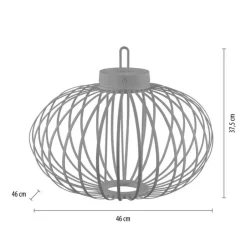 Just Light LED Akku Tischlampe IP44 Greige dimmbar Touch 2 W 37 cm< Schlafzimmer Lampen|Metall Lampen