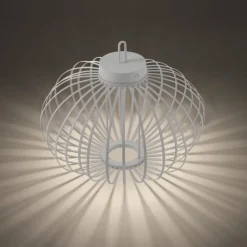 Just Light LED Akku Tischlampe IP44 Weiß dimmbar Touch 37 cm 2 W< Schlafzimmer Lampen|Metall Lampen