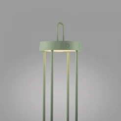 Just Light LED Akku Tischlampe Metall dimmbar IP44 2700 K Grün< Led Lampen|Schlafzimmer Lampen