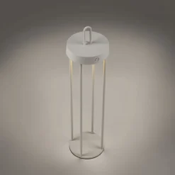 Led Lampen|Schlafzimmer Lampen*Just Light LED Akku Tischlampe Metall dimmbar IP44 2700 K Greige