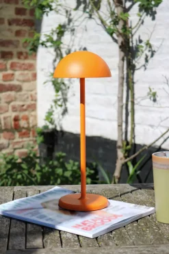 Led Außenleuchten|Moderne Außenleuchten* LED Akku Tischlampe Orange 32 cm 3000 K IP54 7h dimmbar