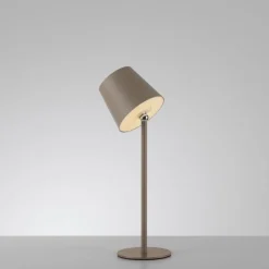 Just Light LED Akku Tischlampe Sandfarben dimmbar Touch 37 cm 2 W< Schlafzimmer Lampen|Metall Lampen