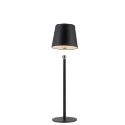 Schlafzimmer Lampen|Metall Lampen*Just Light LED Akku Tischlampe Schwarz dimmbar Touch 37 cm 320 lm