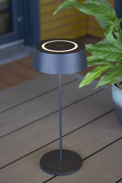 Eco-Light LED Akku Tischlampe Schwarz Touch Dimmer USB IP54 2 W< Metall Lampen|Led Außenleuchten