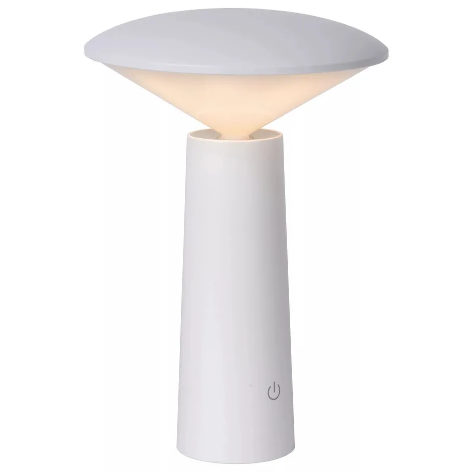 LED Akku Tischlampe Weiß 21,3 cm IP44 5h dimmbar< Led Außenleuchten|Moderne Außenleuchten
