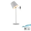 Schlafzimmer Lampen|Metall Lampen*Just Light LED Akku Tischlampe Weiß dimmbar Touch 37 cm 320 lm 2 W