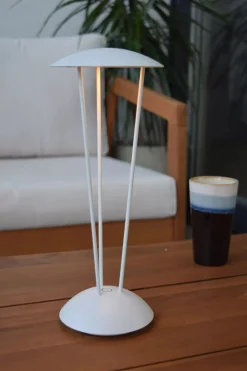 Led Außenleuchten|Moderne Außenleuchten* LED Akku Tischlampe Weiß Ladestation IP54 2 W dimmbar