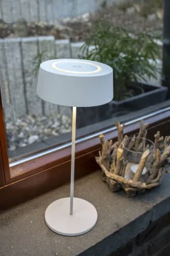 Metall Lampen|Led Außenleuchten*Eco-Light LED Akku Tischlampe Weiß Touch Dimmer USB IP54 3000 K
