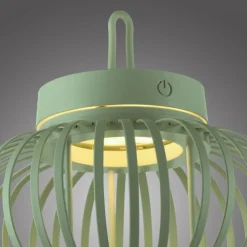 Just Light LED Akku Tischleuchte Dimmer Touch 22 cm IP44 2 W Grün< Schlafzimmer Lampen|Metall Lampen