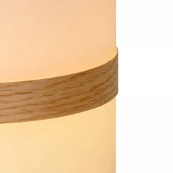 Led Außenleuchten|Moderne Außenleuchten* LED Akku Tischleuchte Holz Weiß 3000 K IP44 26,5 cm